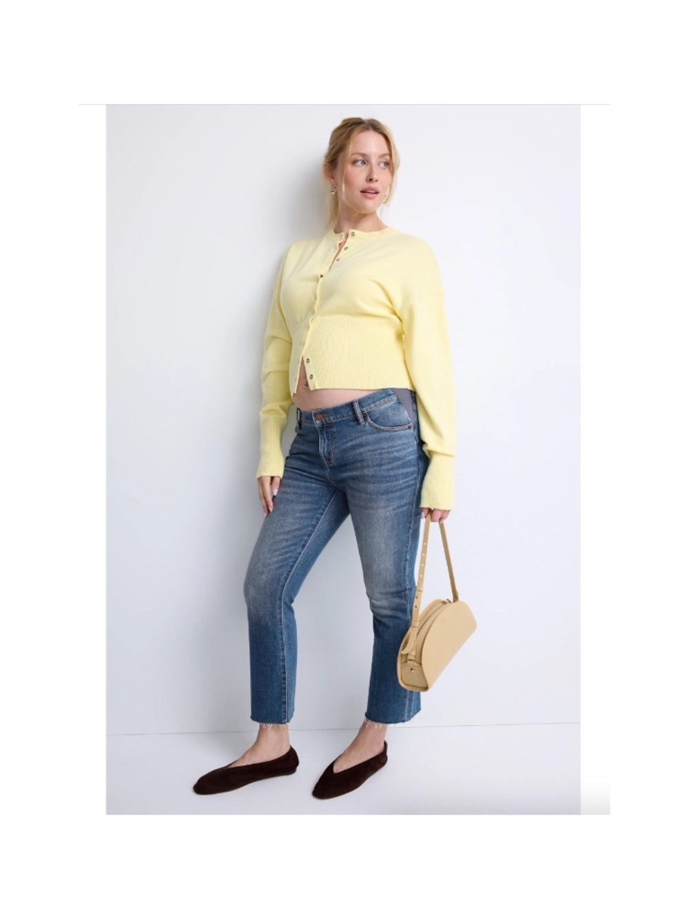 HATCH Straight Crop Maternity Jean Indigo Blue Women’s Size 30